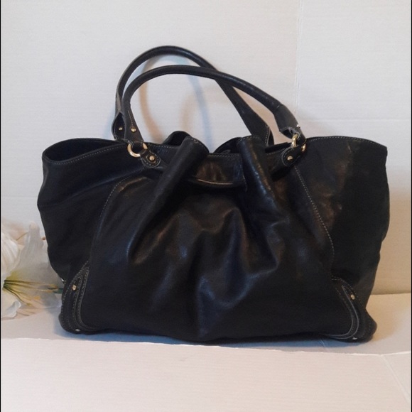 FLASH Sale! Cole Haan Black Leather Shoulder Bag - Picture 2 of 11